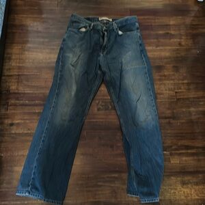 Express Mens Vintage Relax Fit Medium Wash Jeans 34x32 Perfect Con. Brown Blue